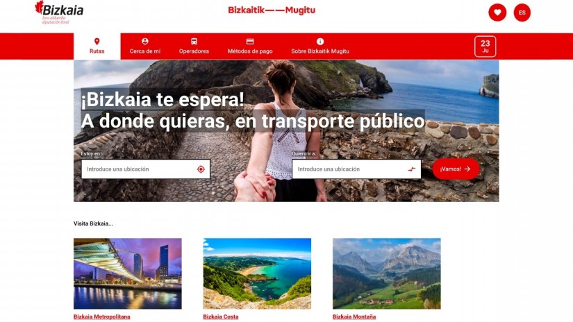 La Diputación lanza Bizkaitik Mugitu, portal online del transporte público en el territorio