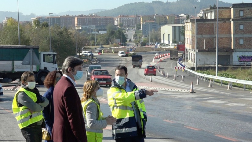 Obras en la BI-631 entre Trobika y Larrauri