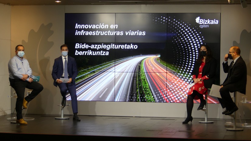 Bizkaia subvenciona y testa en sus carreteras siete proyectos de innovación en infraestructuras viarias