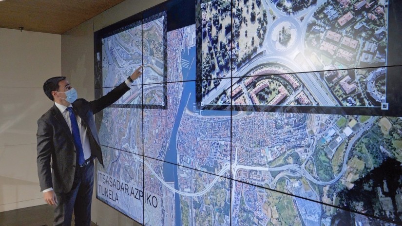 Los túneles bajo la ría cumplen un nuevo hito con el diseño de los enlaces de las rotondas de Artaza y Ballonti